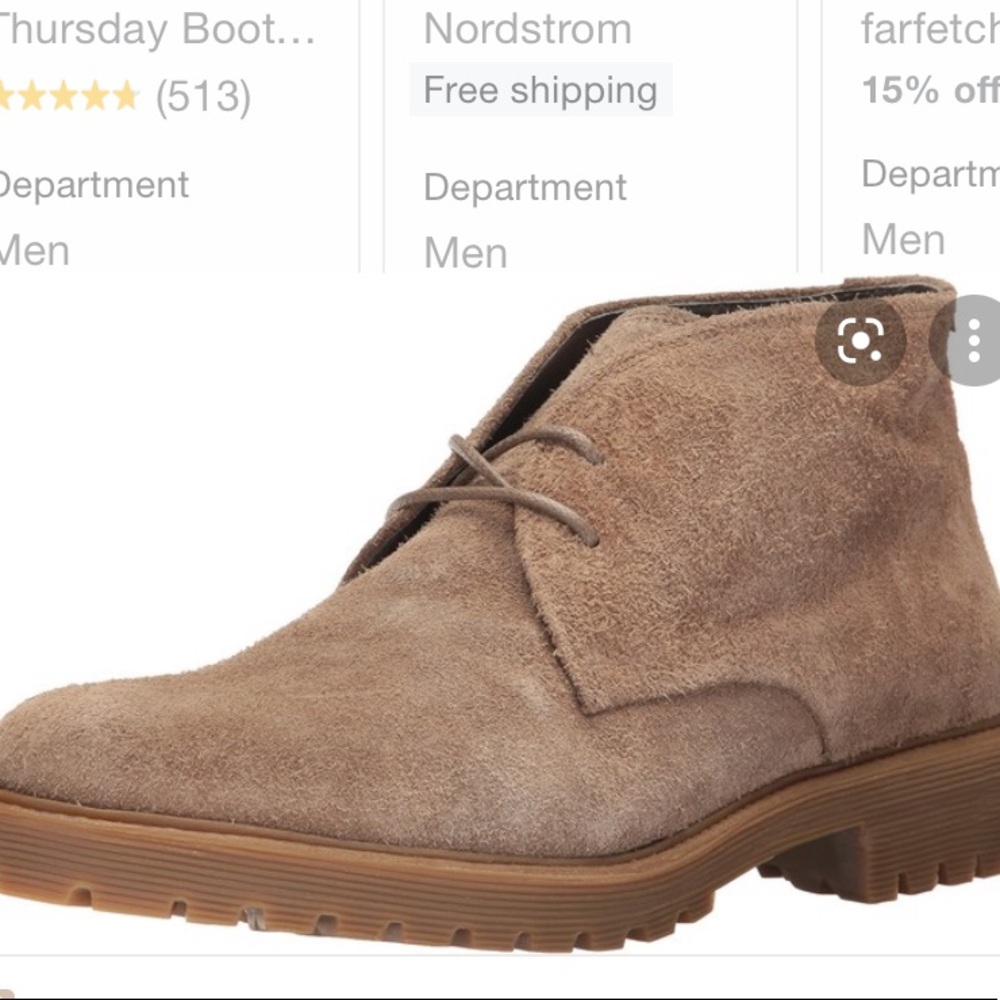 Vince suede dark gray ankle lace desert boot men’s size 10